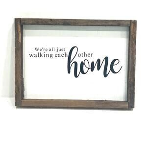 Farmhouse rustic handmade "home" sign quote family decor